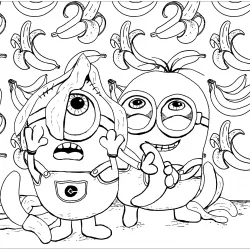Minions para imprimir e colorir