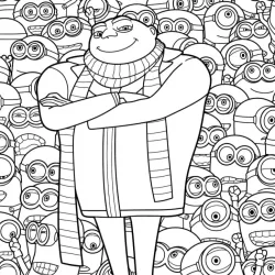 Minions para imprimir e colorir