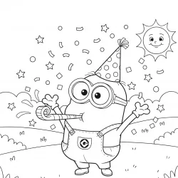 Minions para imprimir e colorir