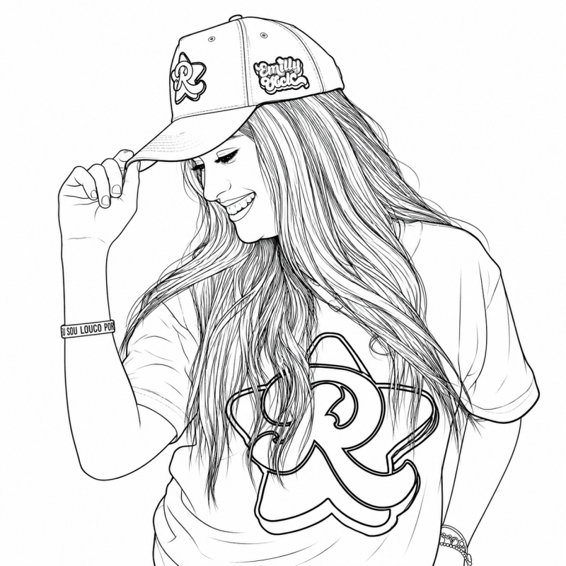 Emilly Vick para imprimir e colorir