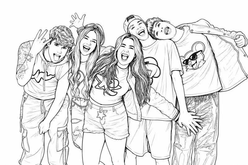 Emilly Vick para imprimir e colorir