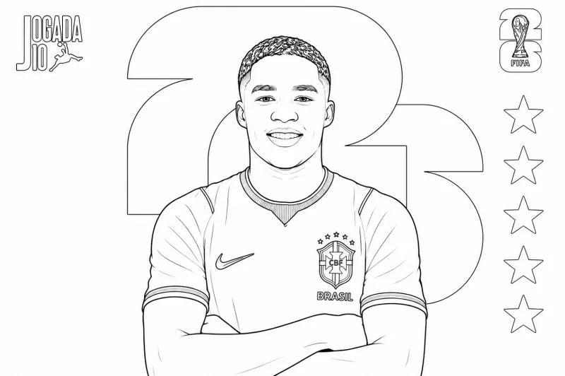 Endrick para imprimir e colorir