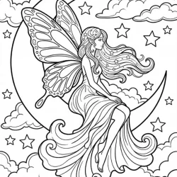 Fadas para imprimir e colorir