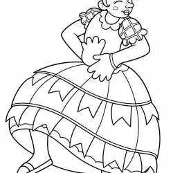 Festa junina para imprimir e colorir