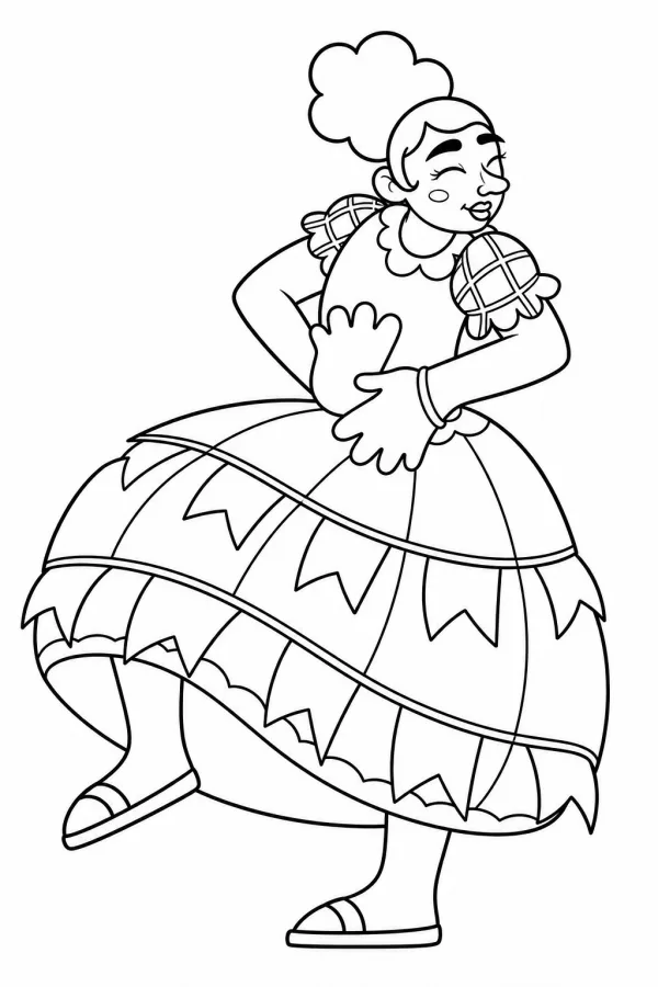 Festa junina para imprimir e colorir