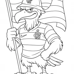 Flamengo para imprimir e colorir