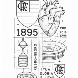 Flamengo para imprimir e colorir