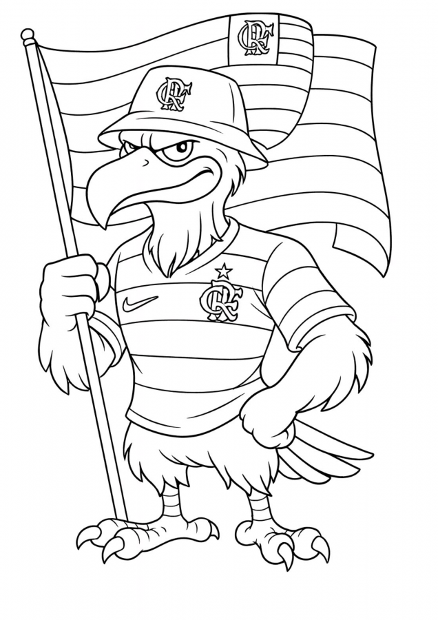 Flamengo para imprimir e colorir