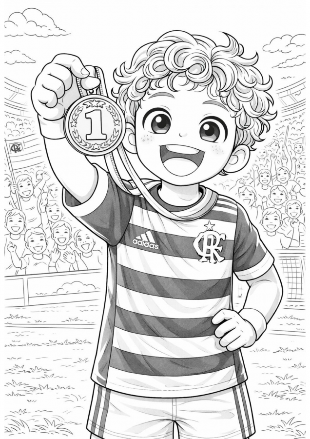 Flamengo para imprimir e colorir