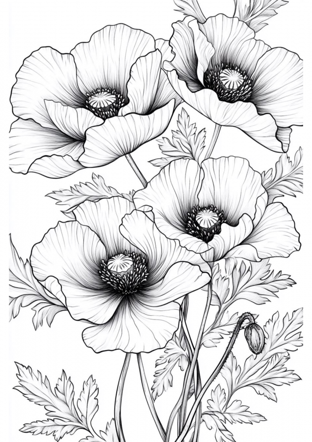 Flores para imprimir e colorir