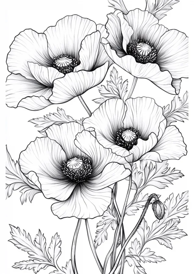 Flores para imprimir e colorir
