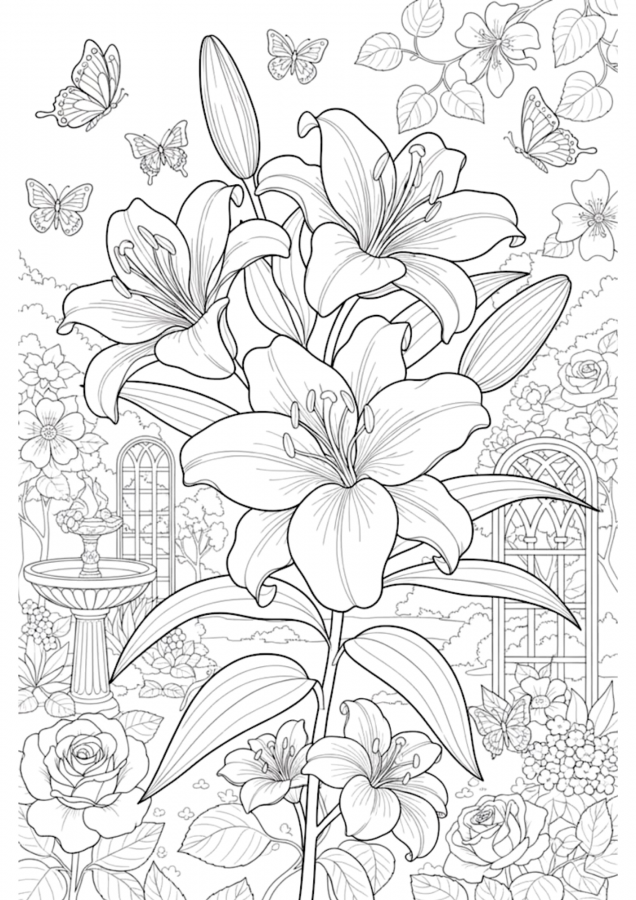 Flores para imprimir e colorir