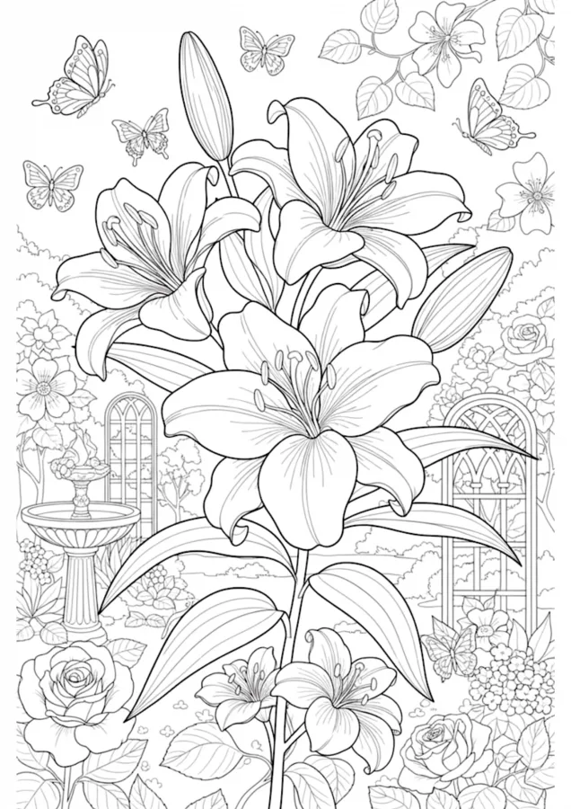 Flores para imprimir e colorir