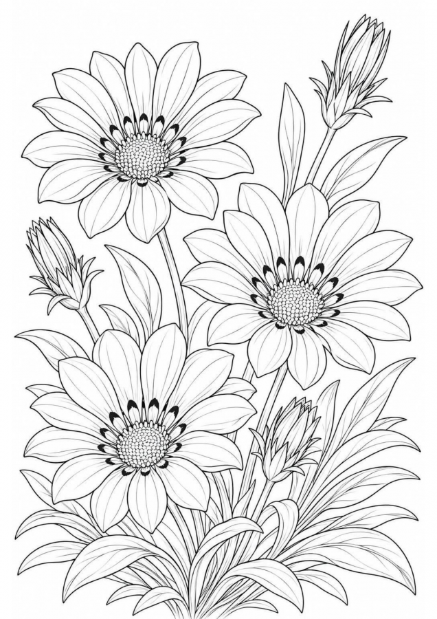 Flores para imprimir e colorir