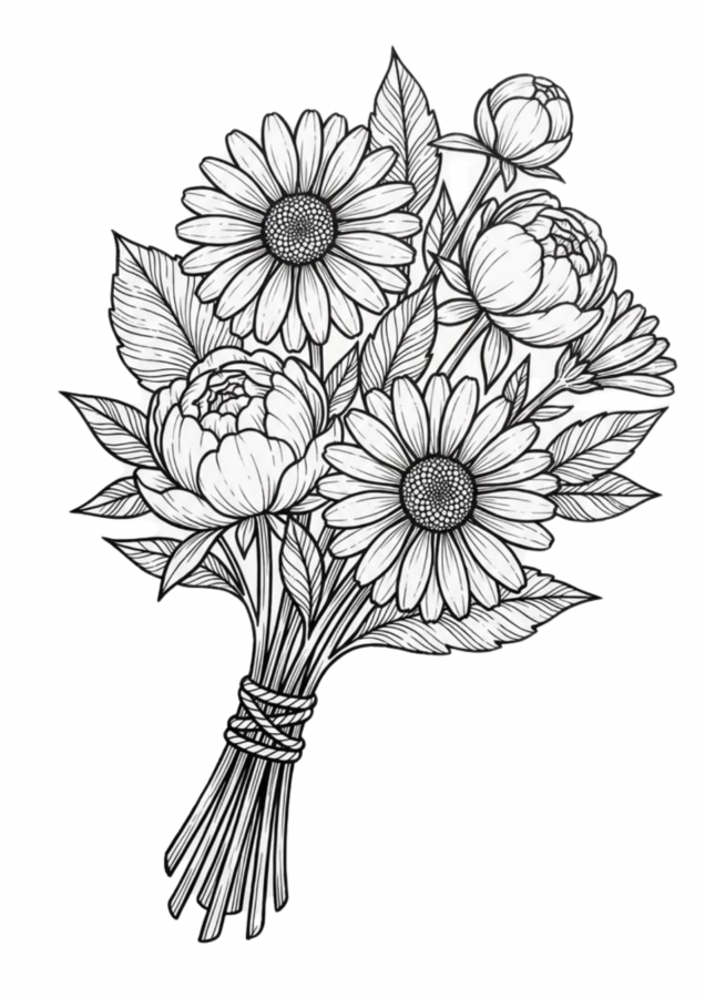 Flores para imprimir e colorir