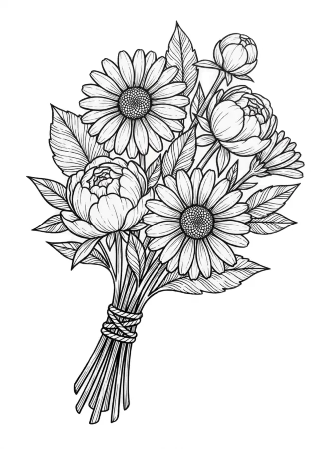 Flores para imprimir e colorir