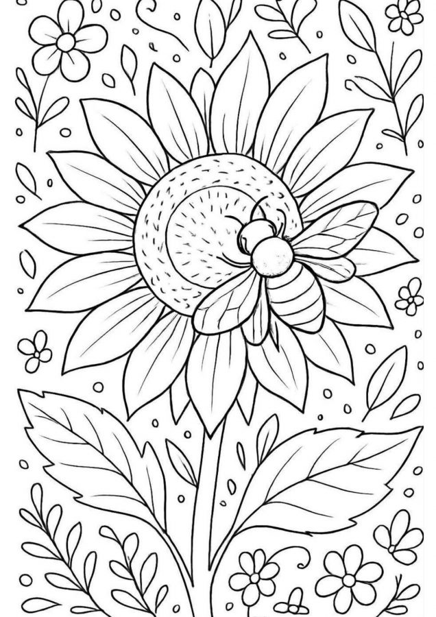 Flores para imprimir e colorir