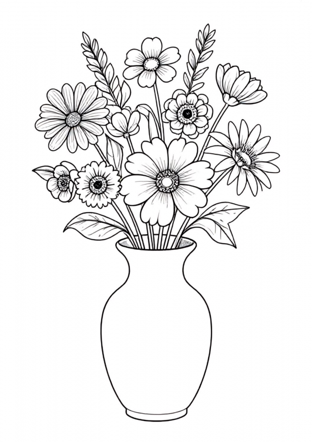 Flores para imprimir e colorir
