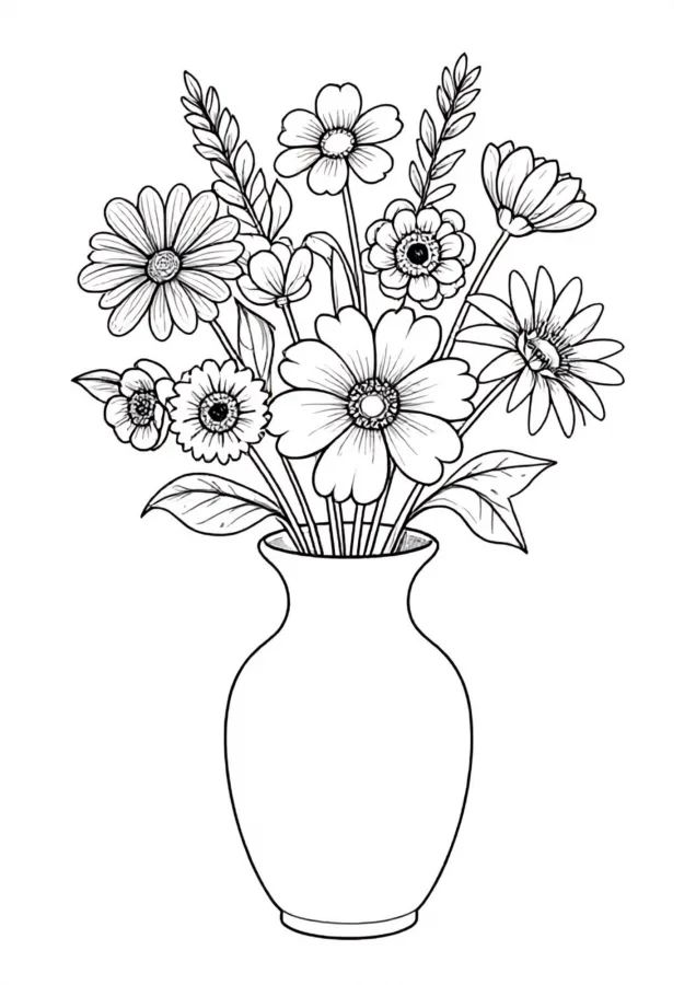 Flores para imprimir e colorir