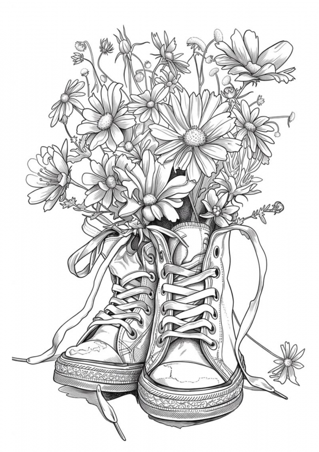 Flores para imprimir e colorir