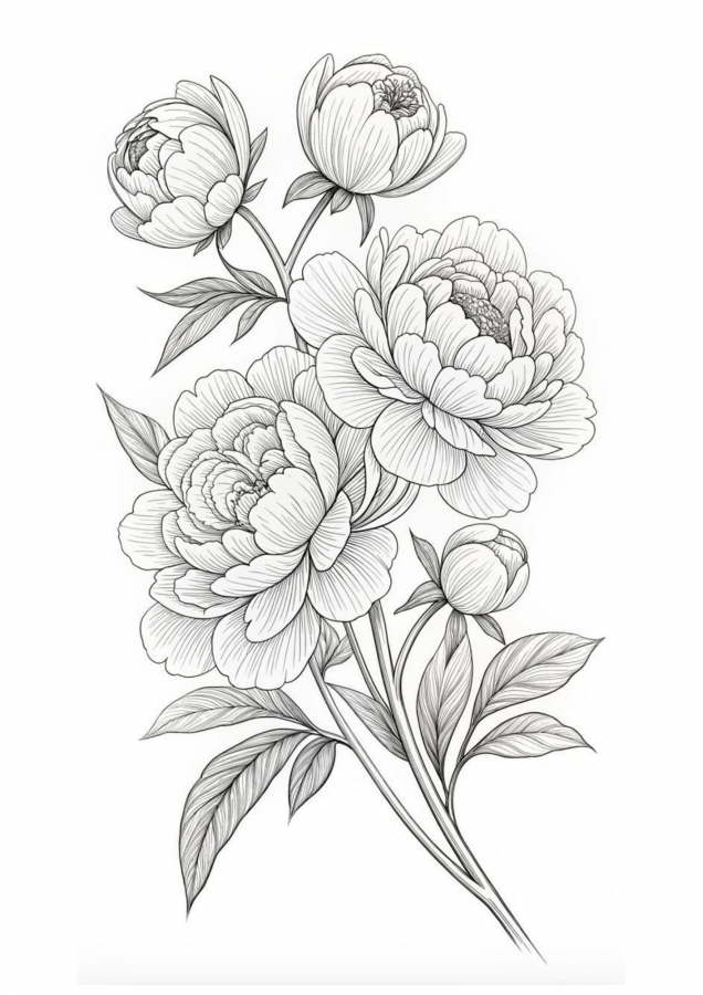 Flores para imprimir e colorir