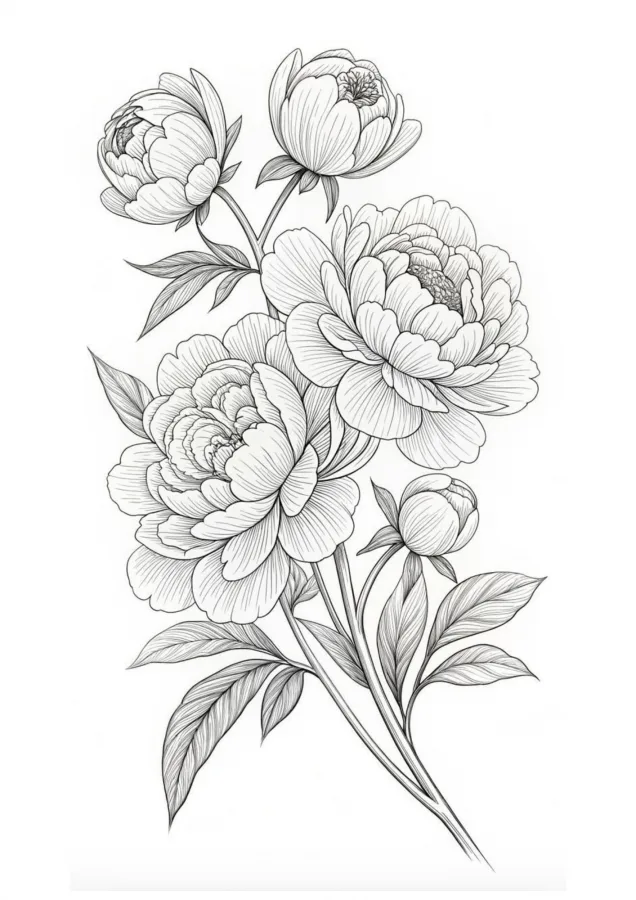 Flores para imprimir e colorir