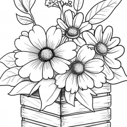 Flores para imprimir e colorir