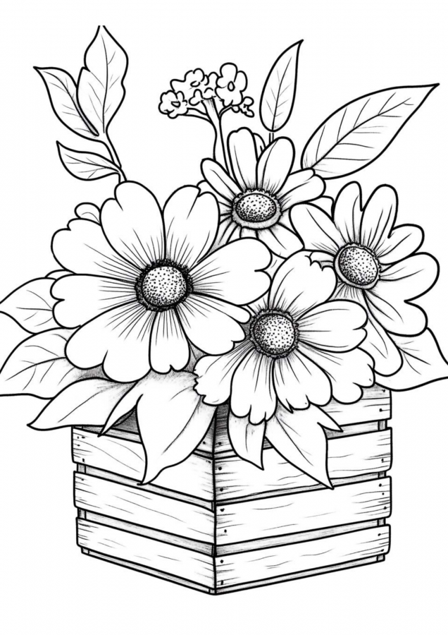 Flores para imprimir e colorir
