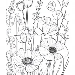 Flores para imprimir e colorir
