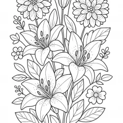 Flores para imprimir e colorir