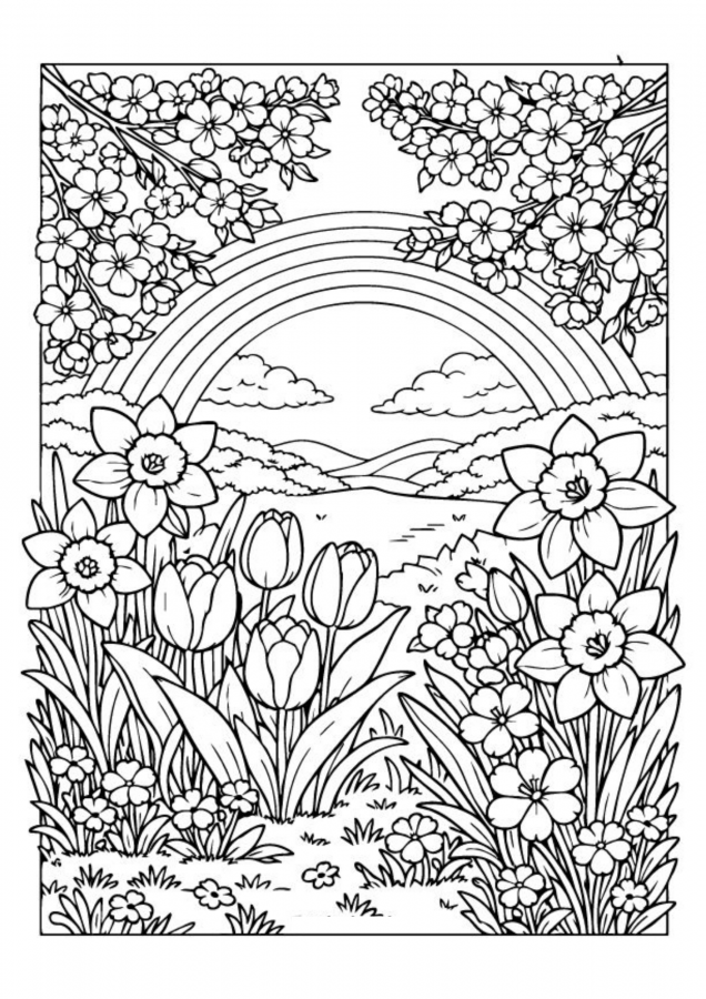 Flores para imprimir e colorir