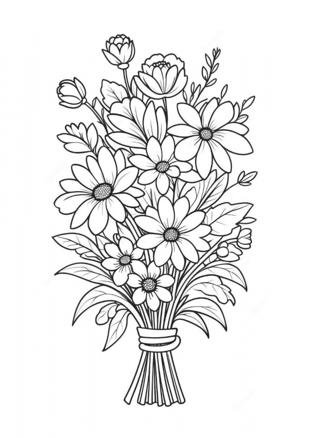 Flores para imprimir e colorir