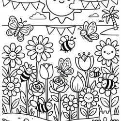 Flores para imprimir e colorir