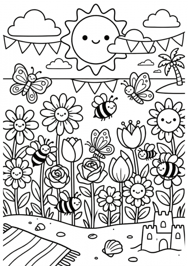 Flores para imprimir e colorir