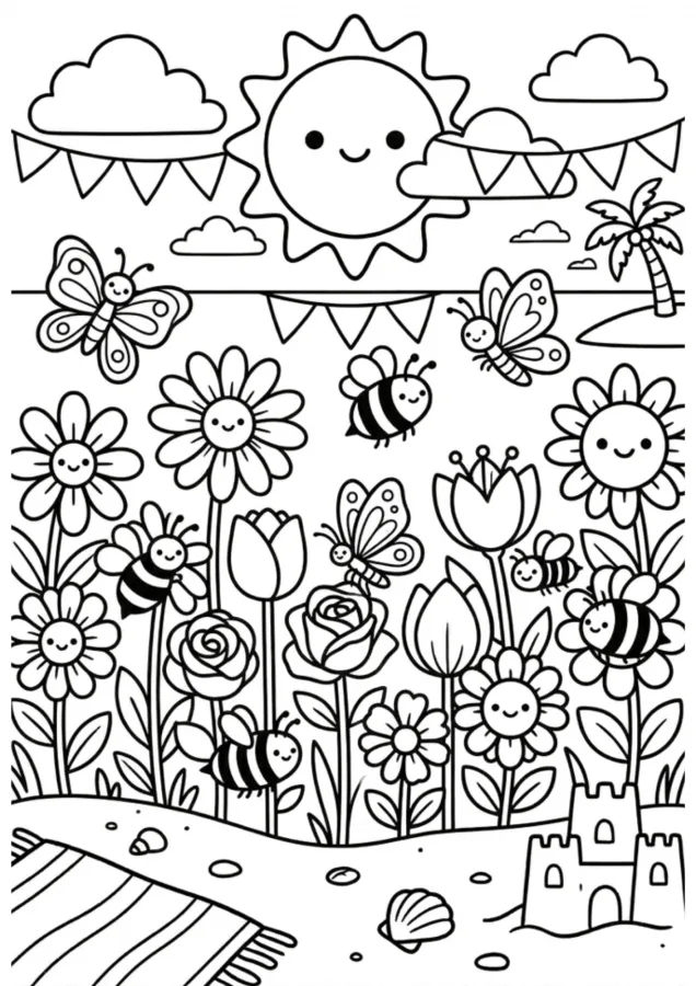Flores para imprimir e colorir