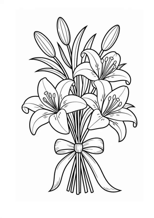 Flores para imprimir e colorir