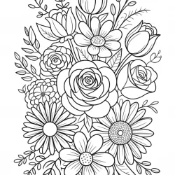 Flores para imprimir e colorir