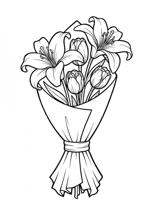 Flores para imprimir e colorir