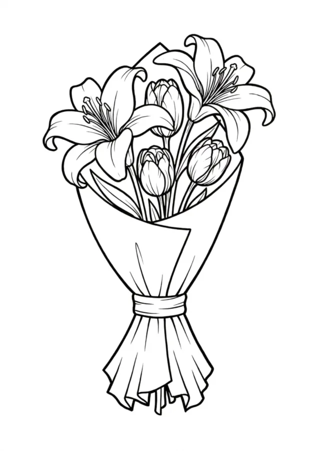 Flores para imprimir e colorir