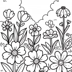 Flores para imprimir e colorir