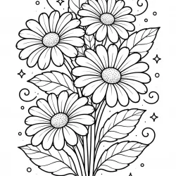 Flores para imprimir e colorir