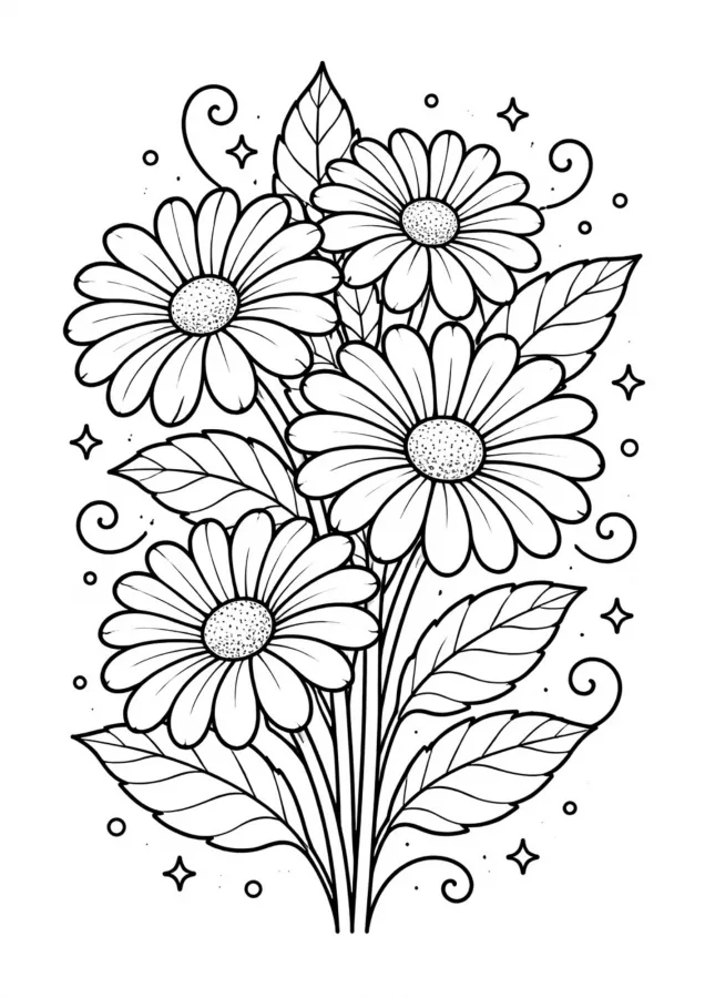 Flores para imprimir e colorir