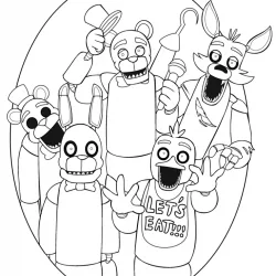 FNAF para imprimir e colorir
