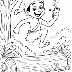 Saci-Pererê para colorir