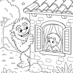 Bicho-Papão para colorir