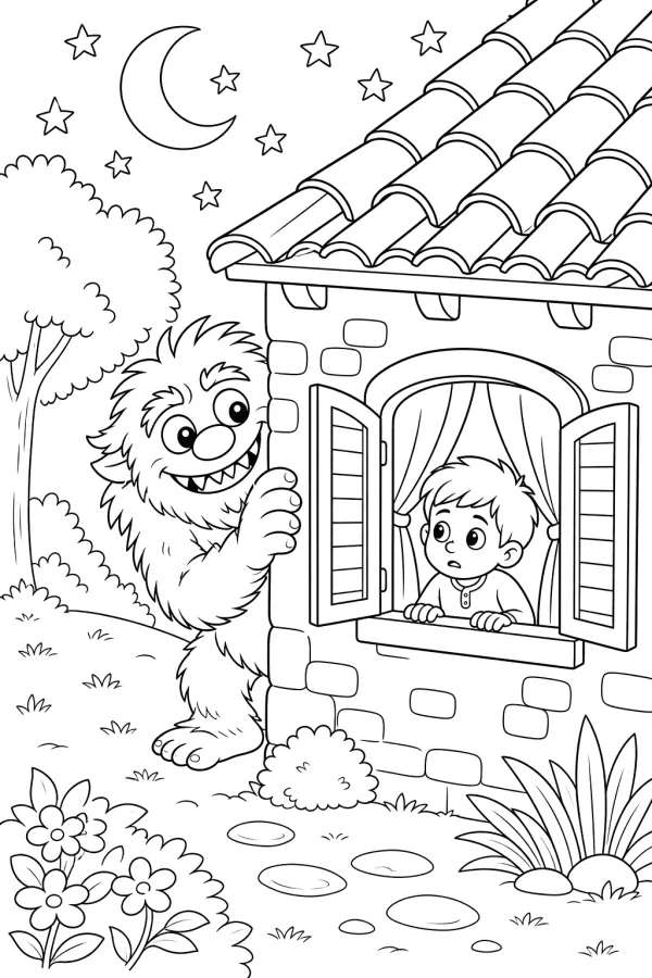 Bicho-Papão para colorir