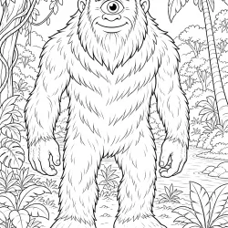 Mapinguari para colorir