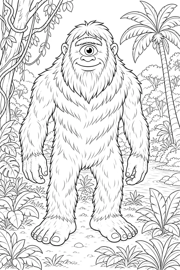 Mapinguari para colorir