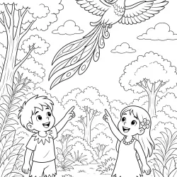 Uirapuru para colorir