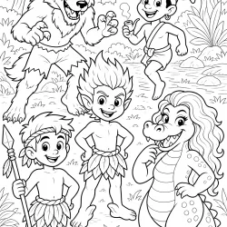 Seres folclóricos para colorir